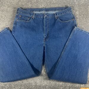 Levis 550 Jeans Mens 42x34 Blue Relaxed Fit Straight Cotton Denim Comfort Casual
